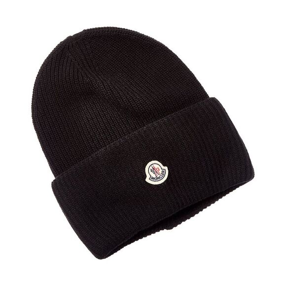 Moncler WomensWool Beanie, Black